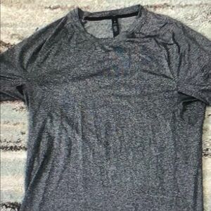 Lululemon Shirt Mens LARGE Short Sleeve Gray Workout Gym Tee
